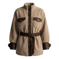 Brianna | Women's Oversized Sherpa Jacket with Belt