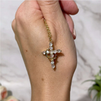Beatrix Crown and Cross Necklace