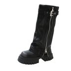 Caliber Buckle Knee High Boots