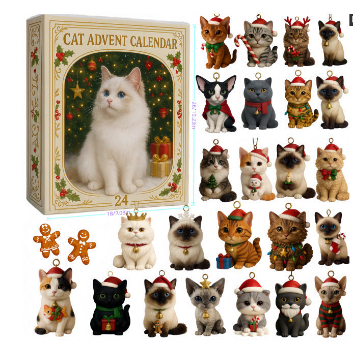 Adventskalender voor Kattenliefhebbers 2026 - 24 Kattenhangers