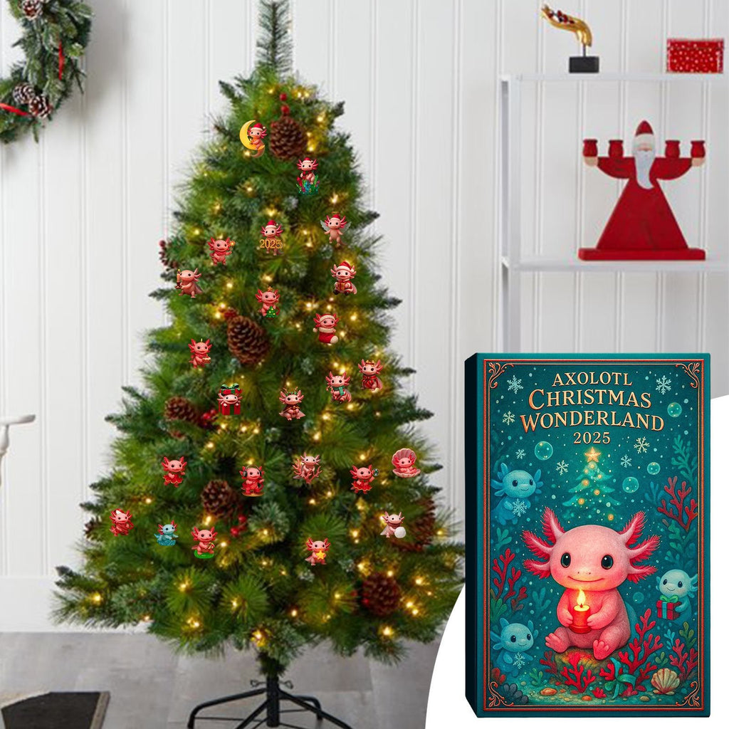Axolotl Adventskalender 2026 - 24 Axolotl Kersthangers
