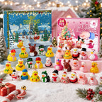 Badeendjes Adventskalender 2026 - 24 Kerstbadeendjes, Geel of Roze