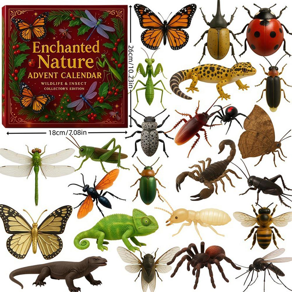 Betoverende Natuur Adventskalender 2026 - 24 Dieren- en Insectenhangers