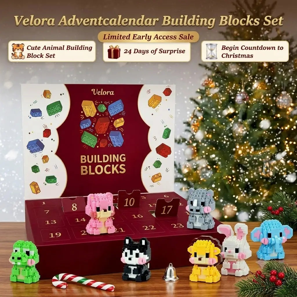 Bouwsteentjes Adventskalender 2026 - 24 Mini Dieren om te Bouwen
