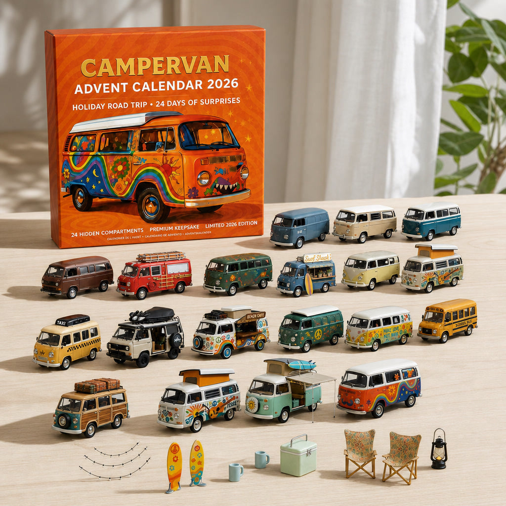 Camper Adventskalender 2026 - 24 Miniatuur Campers