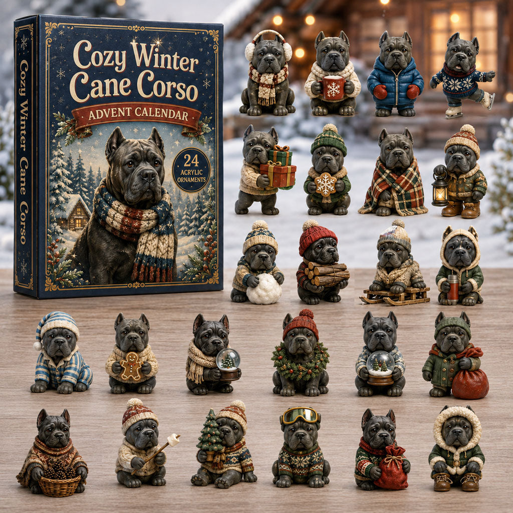 Cane Corso Adventskalender 2026 - 24 Cane Corso Kersthangers