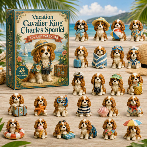Cavalier King Charles Adventskalender 2026 - 24 Cavalier Kersthangers