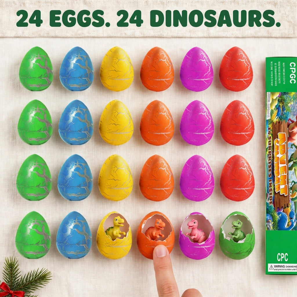 Dinosaurusei Adventskalender 2026 - 24 Dino-eieren die Uitkomen in Water