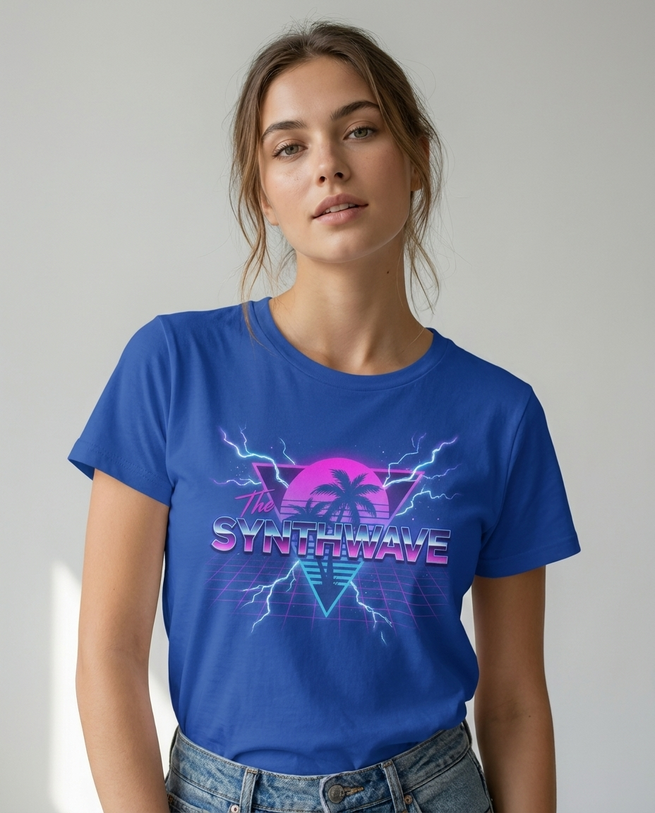 Model draagt Elektrische Vibratie T-shirt, vooraanzicht