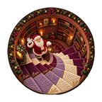 Kerstmis Golvende Kerstman Ronde Vloerkleed