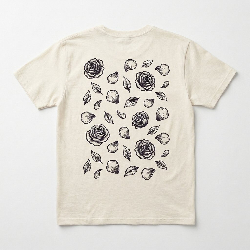 Grunge Bloesem T-shirt achterkant