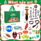 Honden Adventskalender 2026 - 24 Speeltjes, Halsband, Riem en Snoepzakje