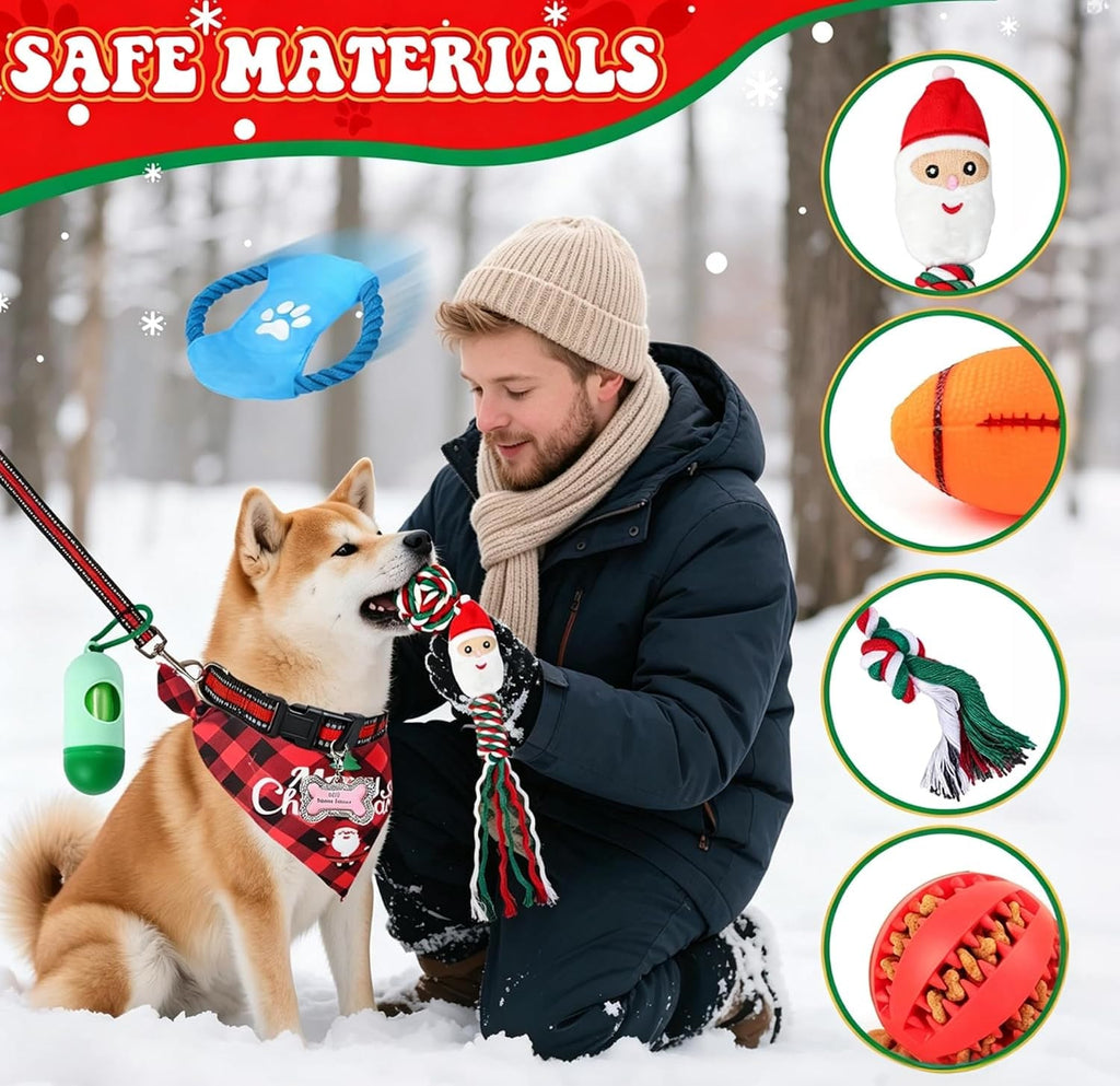 Honden Adventskalender 2026 - 24 Speeltjes, Halsband, Riem en Snoepzakje
