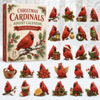 Kardinaalvogel Adventskalender 2026 - 24 Acryl Vogelhangers