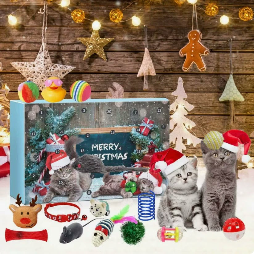 Katten en Honden Adventskalender 2026 - 24 Deurtjes, 24 Dierenspeeltjes