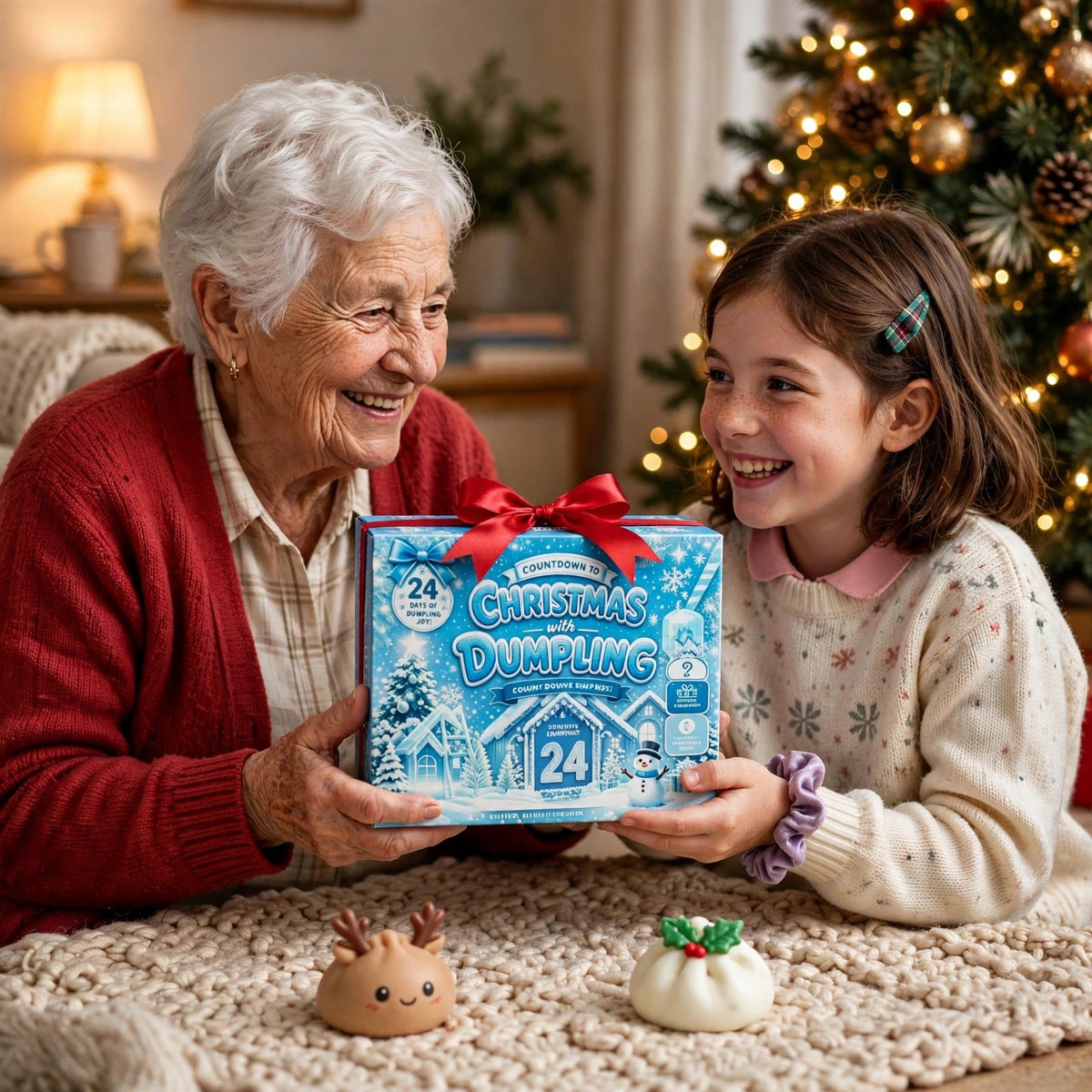 Kerst Dumpling Squishy Adventskalender 2026 - 24 Slow Rise Squishies