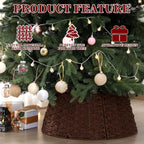 Kerstboomkraag van Gevlochten Rotan - Rieten Kerstboomvoetcover