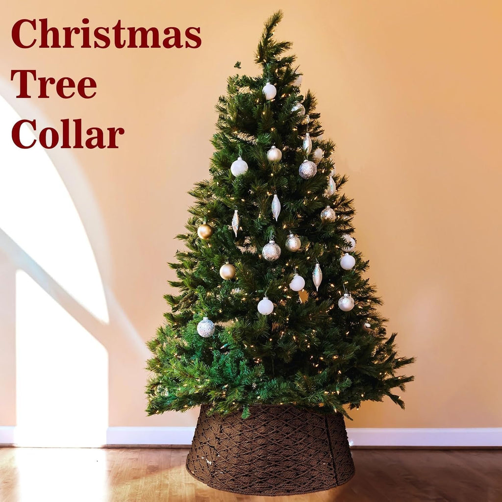 Kerstboomkraag van Gevlochten Rotan - Rieten Kerstboomvoetcover