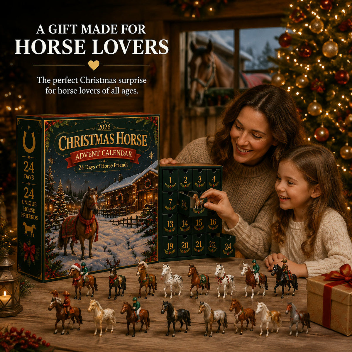 Kerstpaarden Adventskalender 2026 - 24 Paardenvriendjes