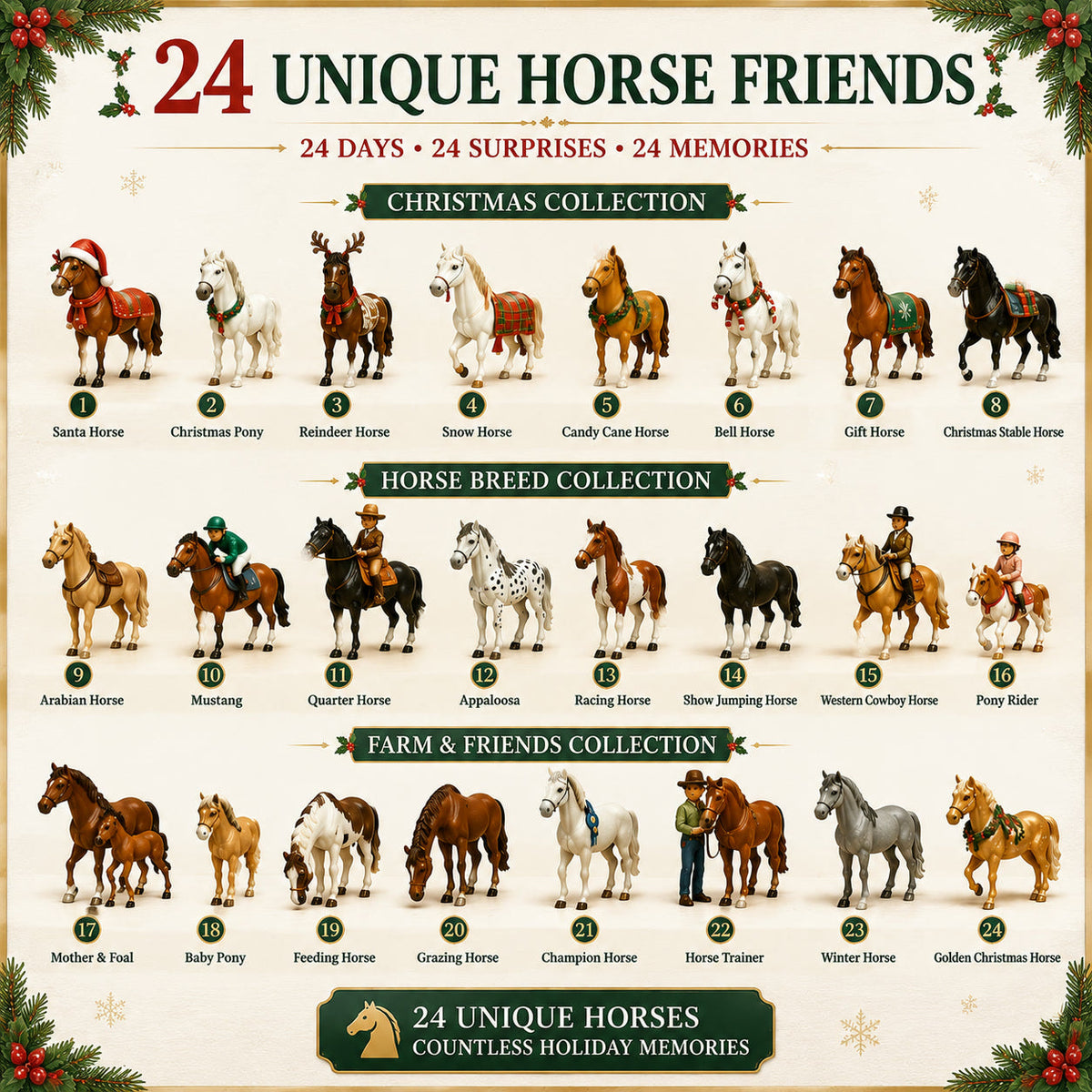 Kerstpaarden Adventskalender 2026 - 24 Paardenvriendjes