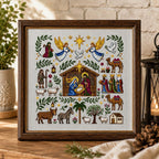 Kerststal Kruissteekpakket - Kerstborduurpakket voor Beginners