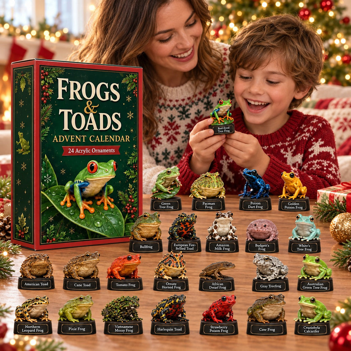 Kikkers & Padden Adventskalender 2026 - 24 Kikkerfiguurtjes