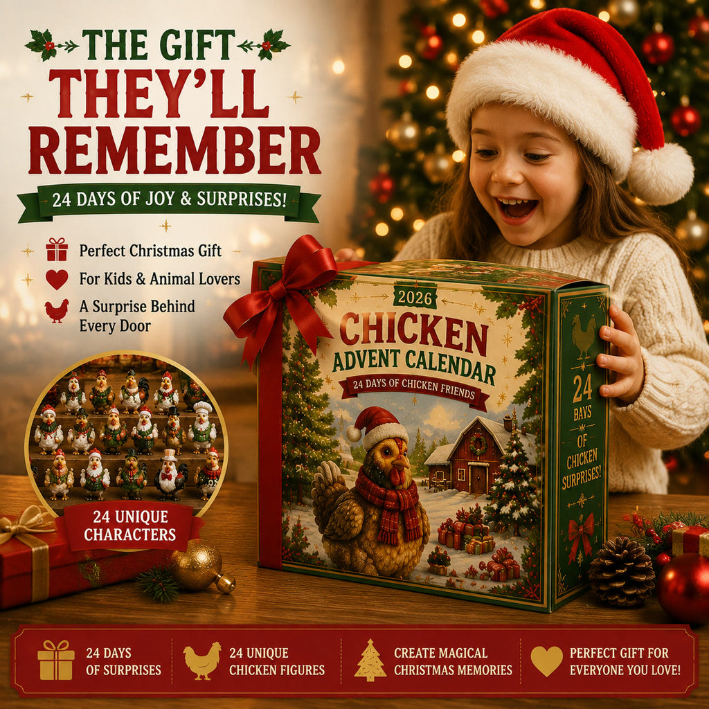 Kippen Adventskalender 2026 - 24 Kerstkippen Figuurtjes