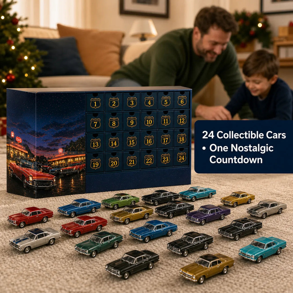 Klassieke Amerikaanse Auto's Adventskalender 2026 - 24 Die-cast Oldtimers