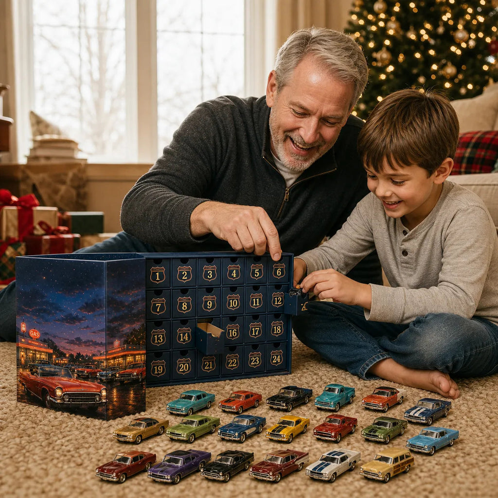 Klassieke Amerikaanse Auto's Adventskalender 2026 - 24 Die-cast Oldtimers