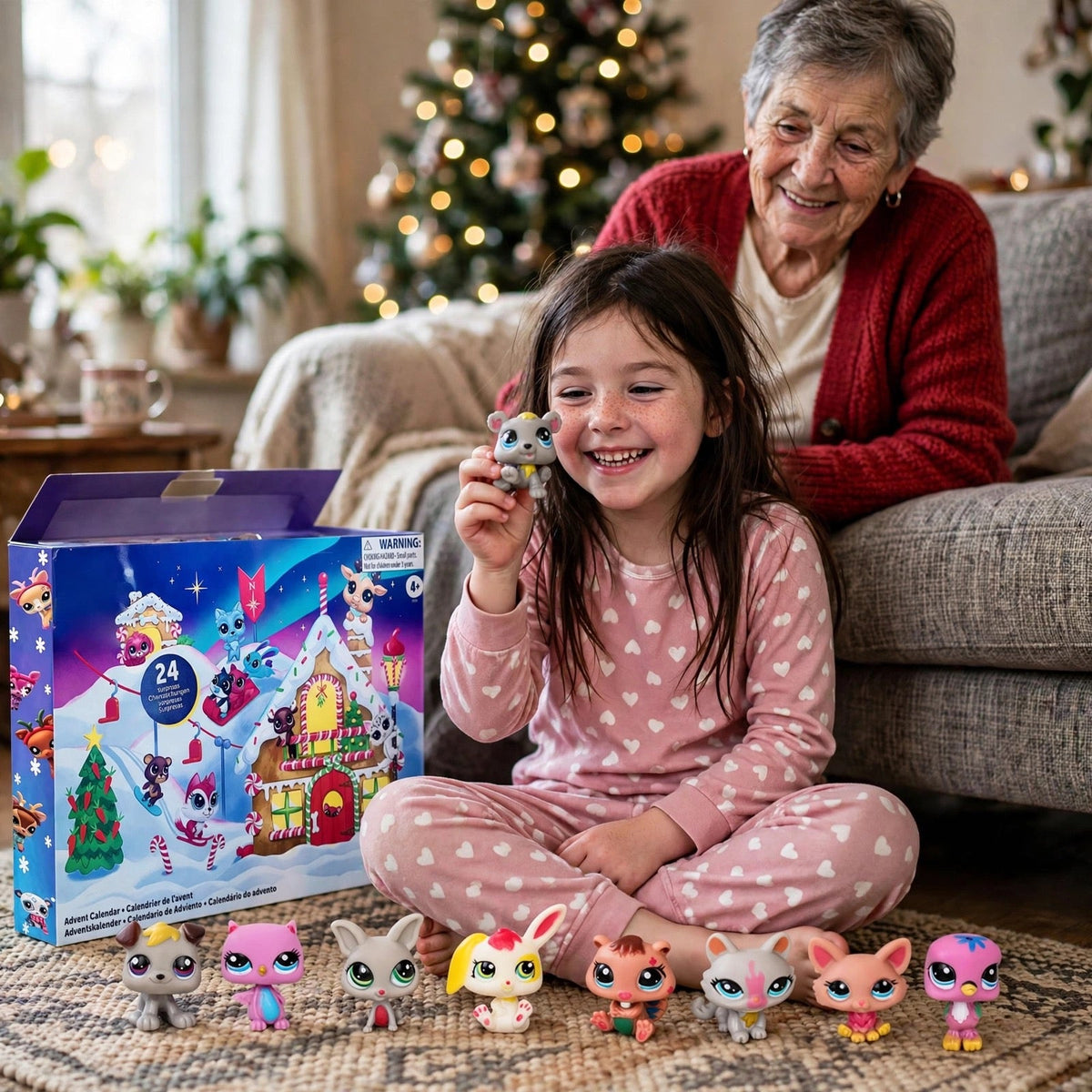 Mini Dieren Adventskalender 2026 - 24 Dierenfiguurtjes met Grote Ogen
