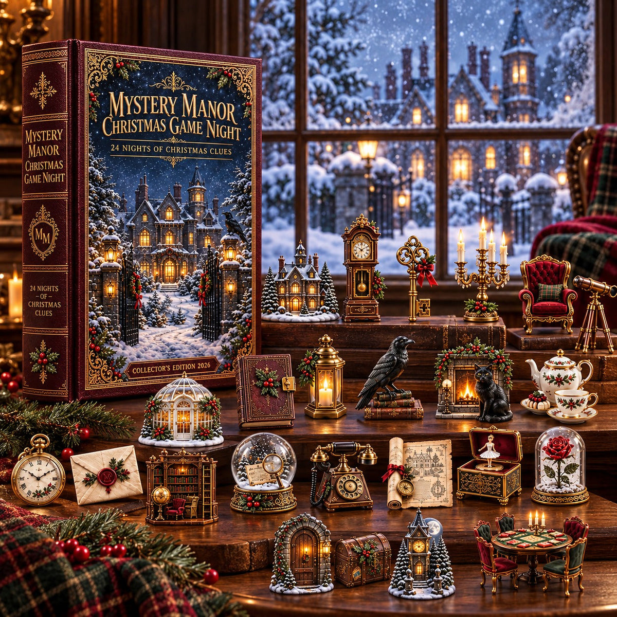 Mysterieus Landhuis Adventskalender 2026 - 24 Avonden Kerstaanwijzingen