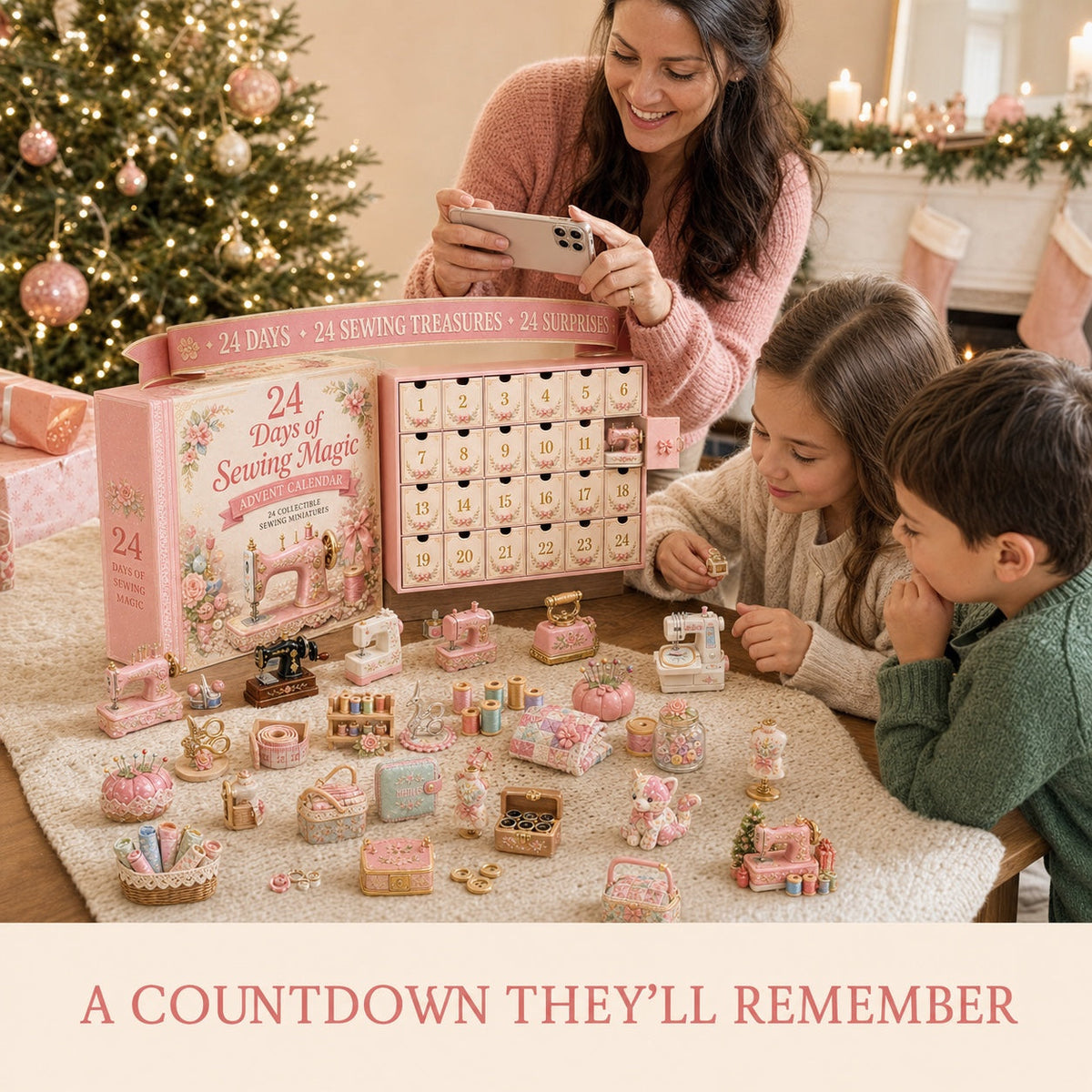 Naai Adventskalender 2026 - 24 Naaiminiaturen voor Quilters en Hobbyisten