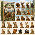 Nationale Parkdieren Adventskalender 2026 - 24 Acryl Dierenhangers