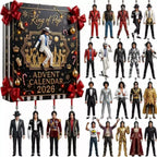 Glinsterende 2D-acryl hangfiguur van Michael Jackson in klassieke podiumkostuum-pose voor de kerstboom