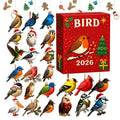 Kerst-vogelkalender voor 24 dagen, adventskalender met vogelmotieven, feestelijke kerstdecoratie