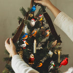 Kerst-vogelkalender voor 24 dagen, adventskalender met vogelmotieven, feestelijke kerstdecoratie 2
