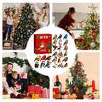 Kerst-vogelkalender voor 24 dagen, adventskalender met vogelmotieven, feestelijke kerstdecoratie 5