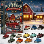 Adventskalender 2026 met 24 klassieke voertuigen, vrachtwagens en militaire machines