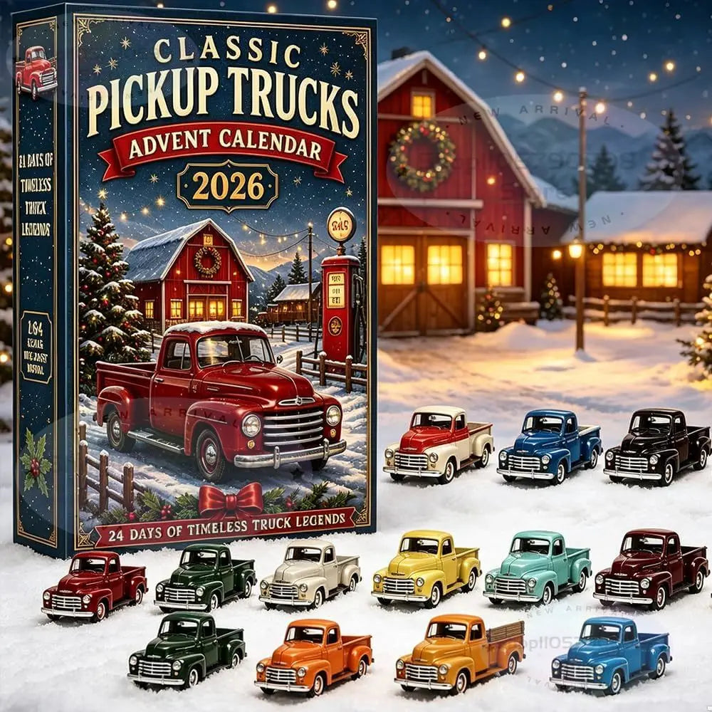 Adventskalender 2026 met 24 klassieke voertuigen, vrachtwagens en militaire machines