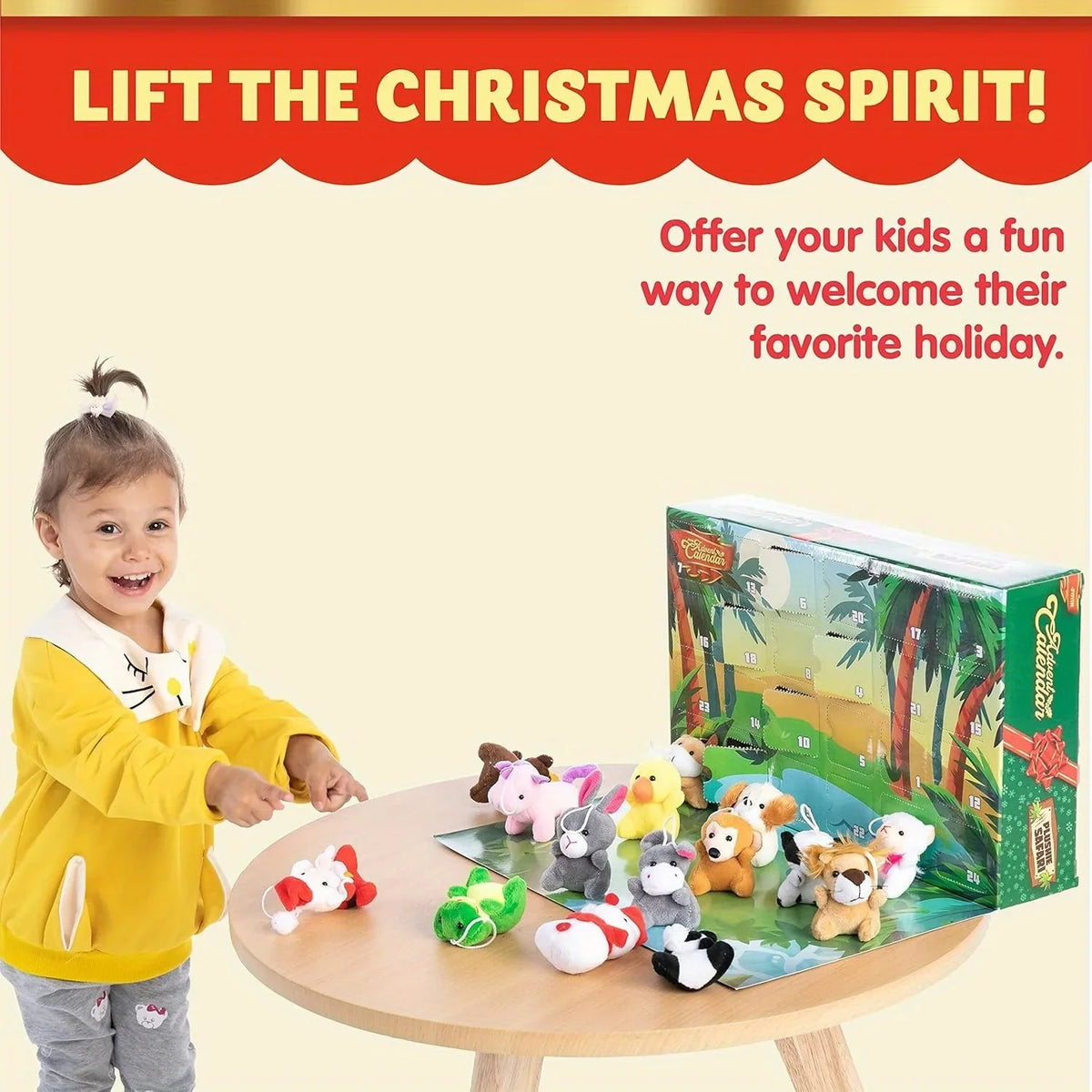 Adventskalender met 24 kleurrijke mini-knuffels voor kinderen - kerstkalender 5