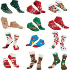 Feestelijke adventskalender-sokken, set van 12, kerst, katoen, dames 2