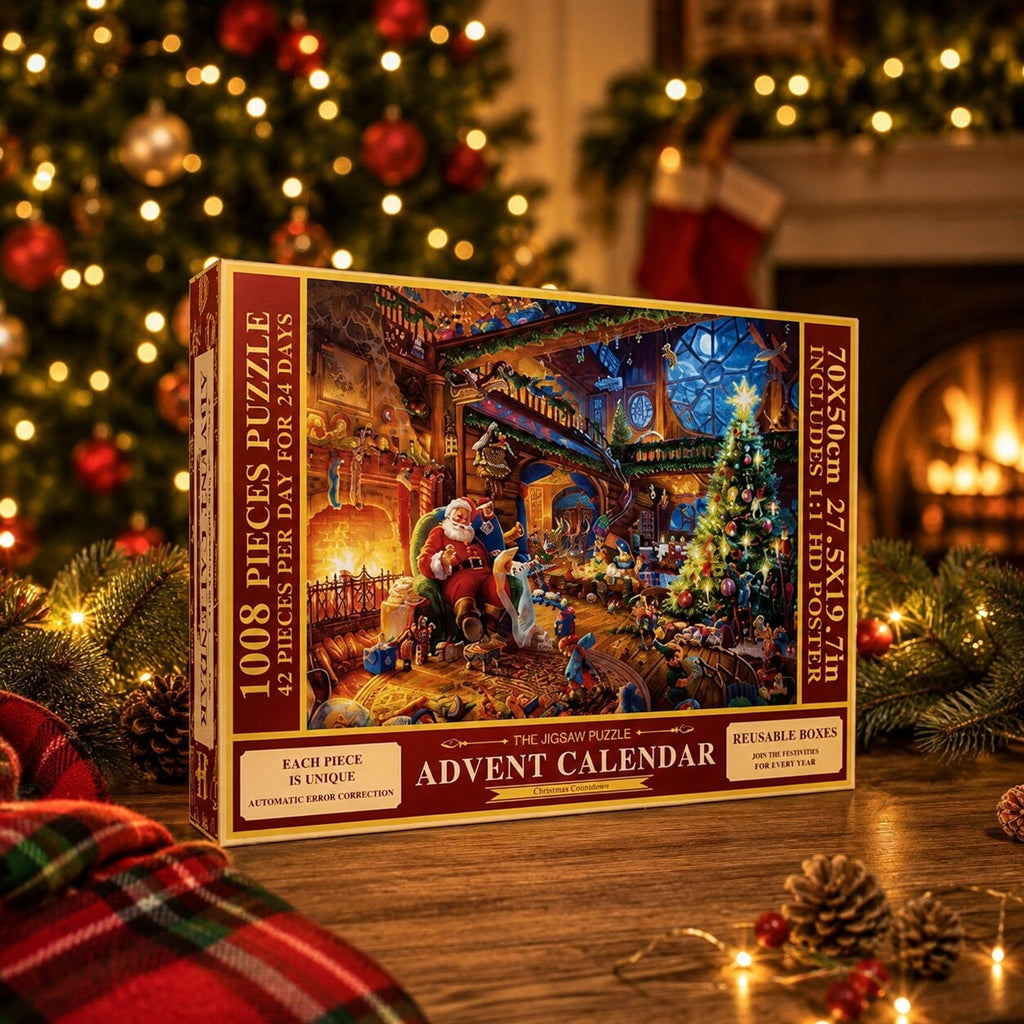 Feestelijke kerstpuzzel-adventskalender 2026 met 1008 stukjes en 24 adventsverrassingen 6