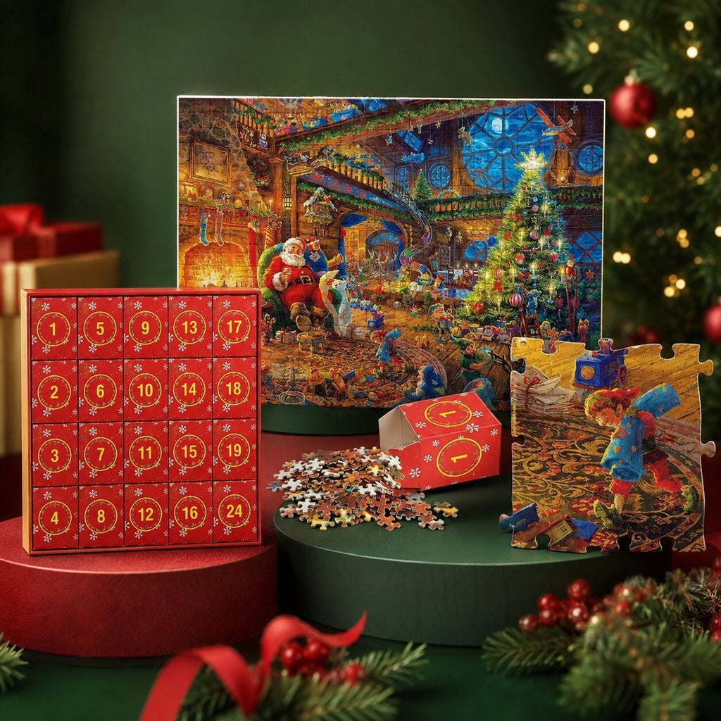 Feestelijke kerstpuzzel-adventskalender 2026 met 1008 stukjes en 24 adventsverrassingen 7