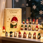 Glinsterende kerst-adventskalender met 24 schattige acryl kabouterhangers om op te hangen 3