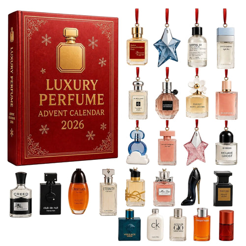 Luxe parfum-adventskalender met 24 glinsterende decoratieve flacondesigns en ornamenten 4
