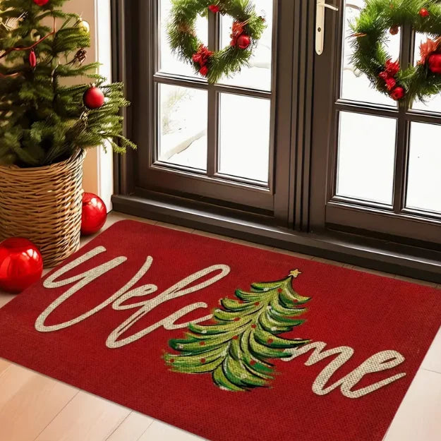 Kerstdeurmat met kabouterpatroon van zacht tapijt voor woonkamer en keuken 12