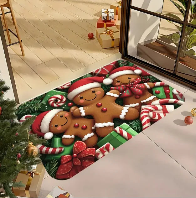 Kerstdeurmat met kabouterpatroon van zacht tapijt voor woonkamer en keuken 13