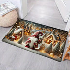 Kerstdeurmat met kabouterpatroon van zacht tapijt voor woonkamer en keuken 3