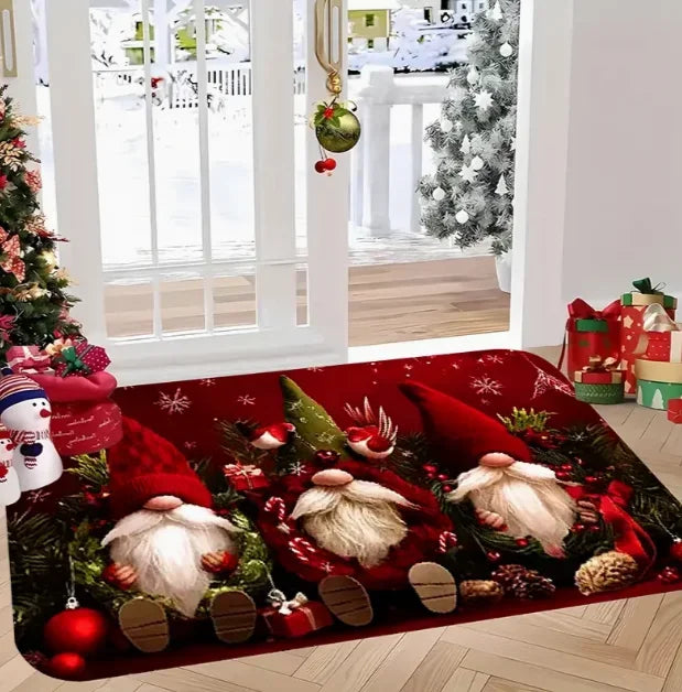 Kerstdeurmat met kabouterpatroon van zacht tapijt voor woonkamer en keuken 7