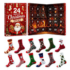 Kerst-adventskalender 2026 met 24 paar feestelijke warme sokken voor dames en heren 2
